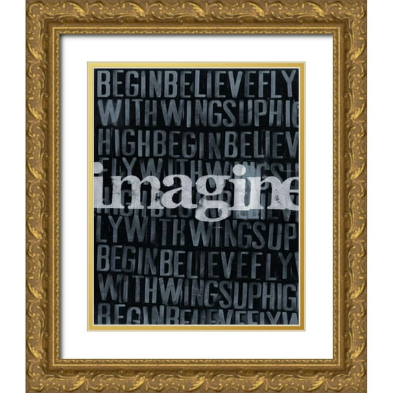 Velasquez, Deborah 26x32 Gold Ornate Wood Framed with Double Matting Museum Art Print Titled - Dream Imagine II