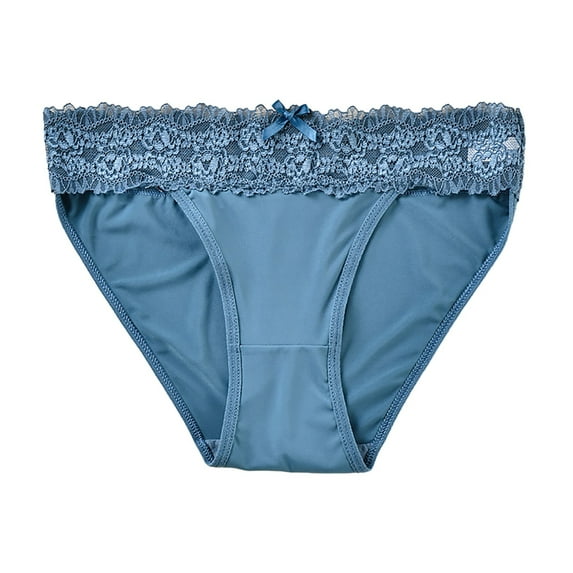 Velaura Ireland Underwear plus Size plus Size G String 4x All Lace Panties for Women V Cut Panties Seamless Silk Panties for Women Women's High Waist Lace Briefs Solid Color Crotch Underwear