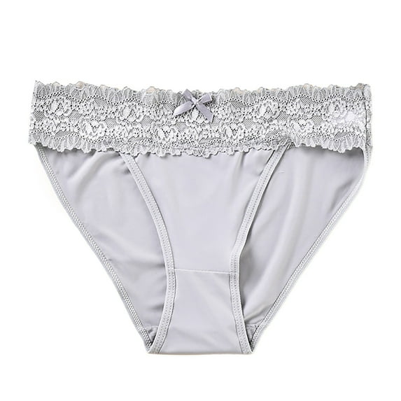 Velaura Ireland Underwear plus Size plus Size G String 4x All Lace Panties for Women V Cut Panties Seamless Silk Panties for Women Women's High Waist Lace Briefs Solid Color Crotch Underwear