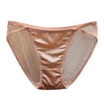 thumbnail image 1 of Velaura Lace Trim Panties Womens Panties Seamless No Show Seamless Underwear for Women Bikini Briefs Postpartum Mesh Underwear Women's Shorts Underwear Size 8 Women's Low Waist Mash Briefs Solid, 1 of 3