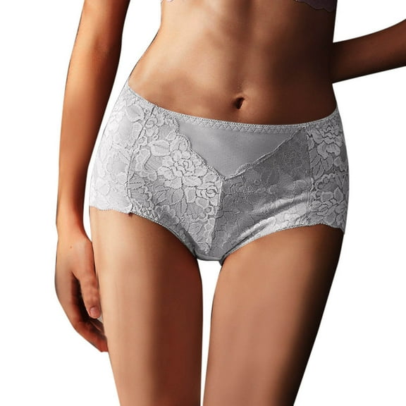 Velaura Sexy Clothes for Women Waist Trainer Womens Elastic Waist Shorts Patterned Underwear Women Shorts Seams No Show Concealers Women Lace Sexy Panties Underwear G String