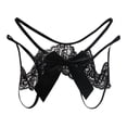 thumbnail image 1 of Velaura Women Embroidered Hollow Sexy Low Waist Underpants Open Cut Pearl Massage Thong Lower Belly Waist Trainer Full Coverage Underwear Women Postpartum Underwear for Women after Birth Womens Cute, 1 of 3