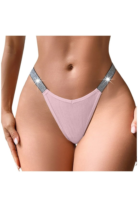 Women Fashion Panties Sexy Silver Ribbon Panties T Shorts Underwear for s 12 Years Pajama Bottoms for Women Waist High Vs Panties Set Striped Panties Womens Underwear Bikini Seamless Sheer