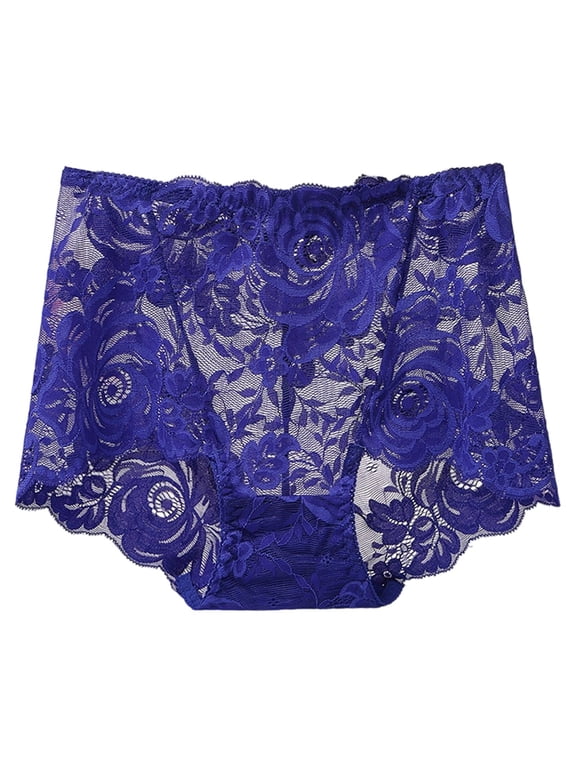 Women's Floral Lace High Waist Panties Full Coverage Lace Panties Pack Large plus Size Matching Mom And Daughter Clothes Mesh Bikini Panties for Women Show All My String Panties Lot