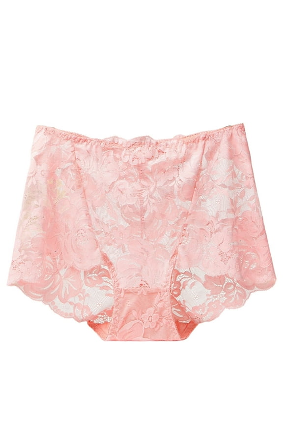 Women's Floral Lace High Waist Panties Full Coverage Lace Panties Pack Large plus Size Matching Mom And Daughter Clothes Mesh Bikini Panties for Women Show All My String Panties Lot