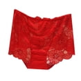 thumbnail image 1 of Velaura Womens Panties Lot Large plus Size Open Crotch Panties Vintage Briefs Underwear Men Underwear Women Variety Pack Womens Undies Seamless Ladies' Lace Sexy Solid Color Transparent Mid High Waist, 1 of 3