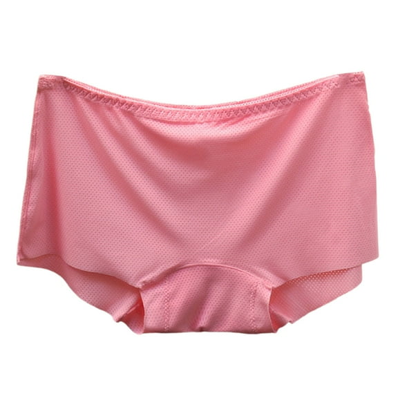 Velaura Womens Underpants Sexy Solid Color Breathable Microfiber Briefs High Waist Ice Silk Seamless Panties For Women plus Size Underwear for Women Panties Women Pack Women Briefs Underwear Womens
