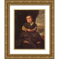 thumbnail image 1 of Velazquez, Diego 12x14 Gold Ornate Wood Framed with Double Matting Museum Art Print Titled - The Dwarf Francisco Lezcano, 1 of 4