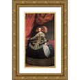 thumbnail image 1 of Velazquez, Diego 12x18 Gold Ornate Wood Framed with Double Matting Museum Art Print Titled - Queen Mariana, 1 of 4