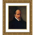 thumbnail image 1 of Velazquez, Diego 15x18 Gold Ornate Wood Framed with Double Matting Museum Art Print Titled - The Poet Don Luis De Gongora YArgote, 1 of 4