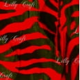 thumbnail image 1 of Velboa Black Red Zebra Print Low Pile Faux Fur Fabric 58”/60” Sold by the Yard, 1 of 1