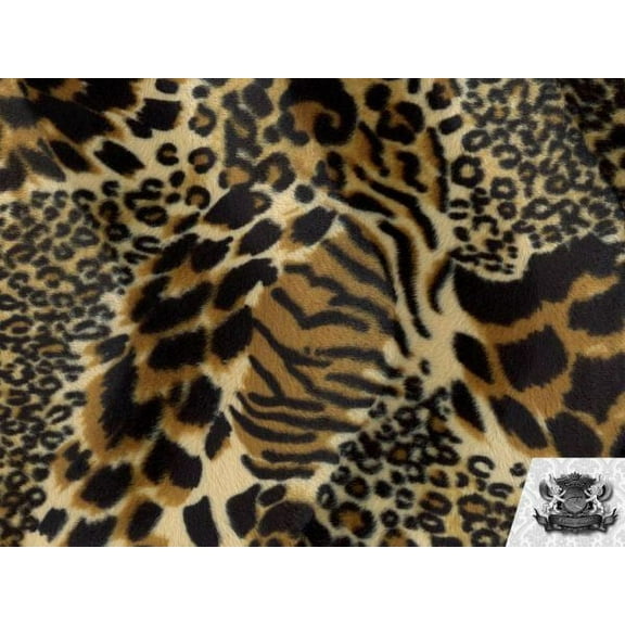 Velboa Faux Fake Fur Short Pile Mixed Animal Fabric
