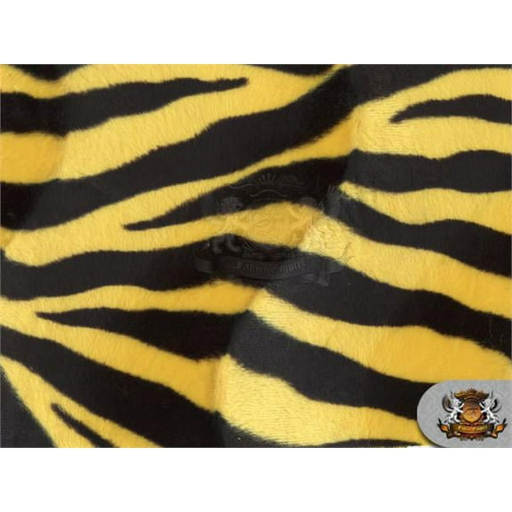 Velboa Faux Fur Short Pile Fabric ZEBRA YELLOW / 60" Wide / Sold by the yard
