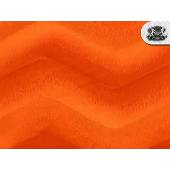 Velboa Wave Short Pile ORANGE Faux/Fake Fur Fabric BTY