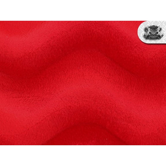 Velboa Wave Short Pile RED Faux/Fake Fur Fabric BTY