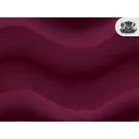 Velboa Wave Short Pile WINE Faux/Fake Fur Fabric BTY