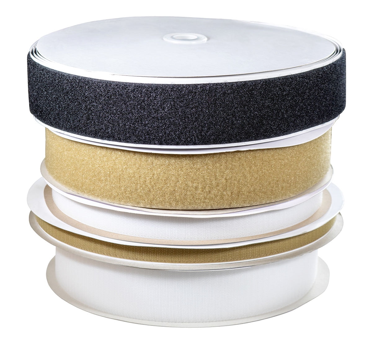 Velcro 1/2" self-adhesive hook, 25 yard dispenser box, tan