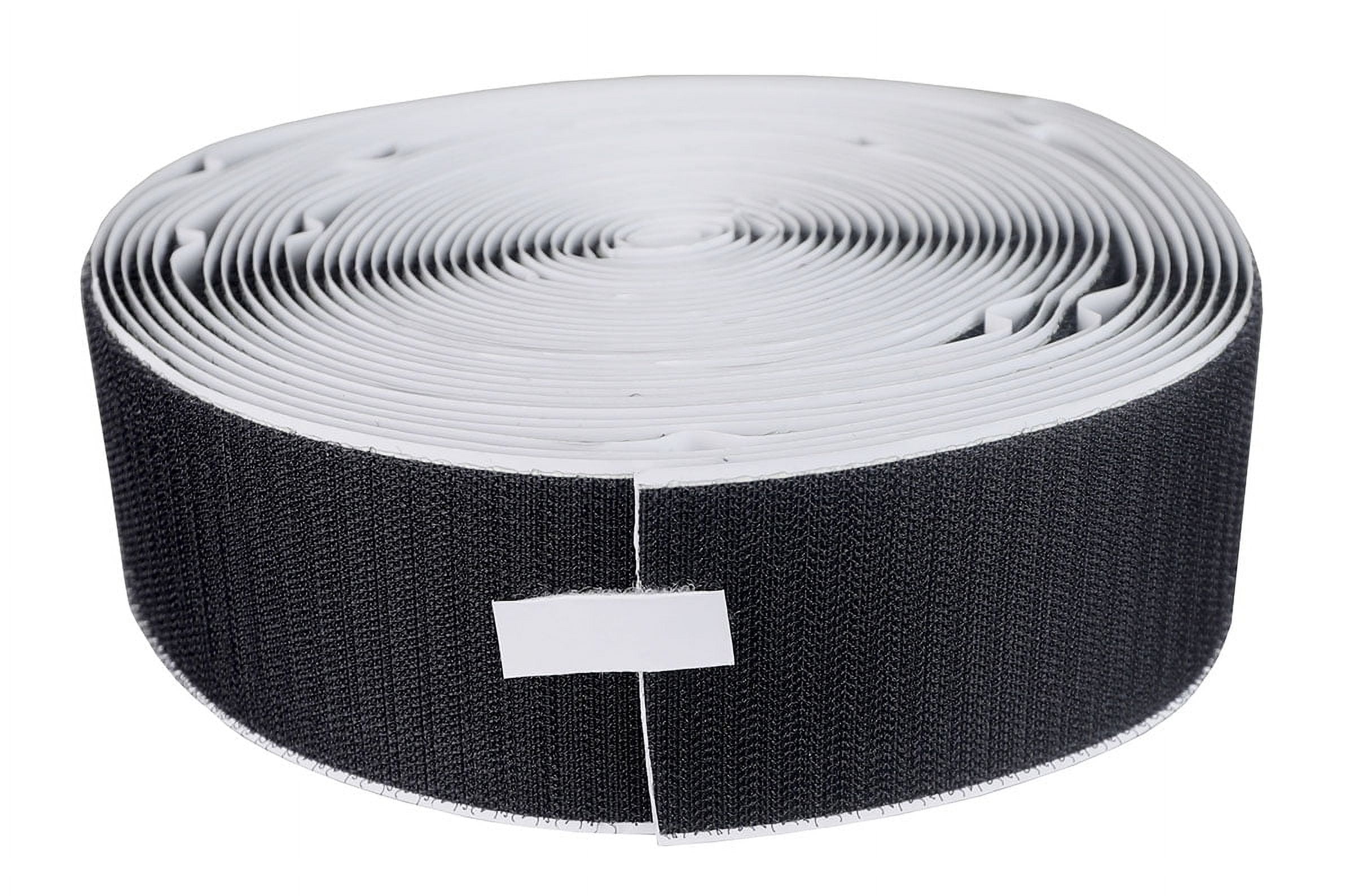 Black 2" Self-Adhesive Hook Material, 10 Yard Roll