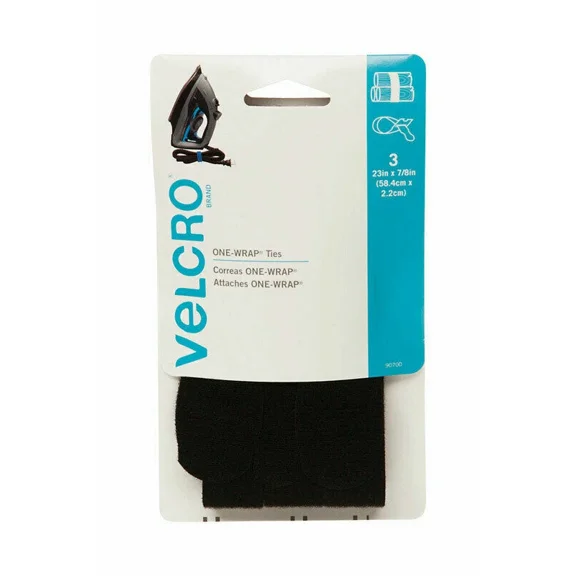 Velcro 90700 One-Wrap Ties Strap 23 In. L X 7/8 In. (2 Packs Of 3 Strips/Ties)