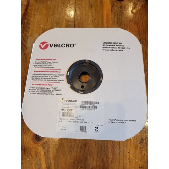 Velcro Brand 190882 Reclosable Fastener, Acrylic Adhesive, 75 Ft, 5/8 In Wd,