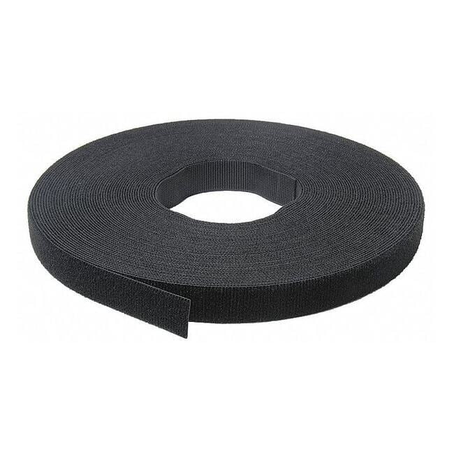 Velcro Brand Hook-and-Loop Cable Tie Roll,75 ft,Black 189755