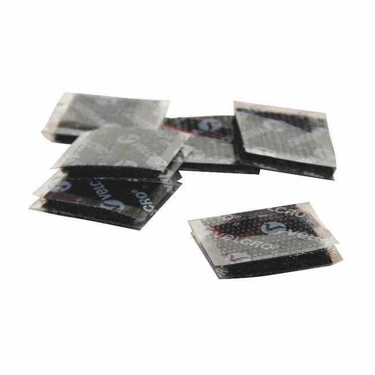 Reclosable Fastener Shape, Square, Rubber Adhesive, 1 in, 1 in W, Black, 50 PK 1X1KIHLM