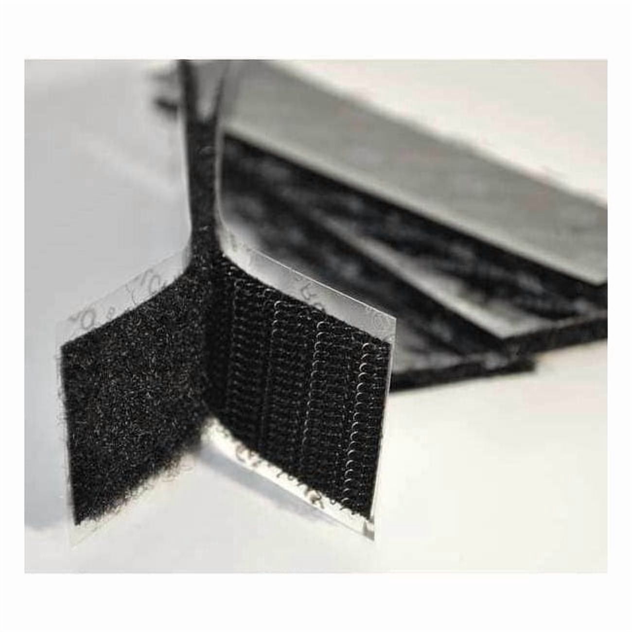 Reclosable Fastener, Rubber Adhesive, 4 in, 2 in W, Black, 50 PK 2X4KIHLM