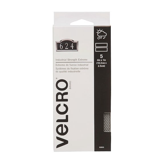 Velcro Brand Hook-and-Loop Fast, Gray, Strip, PK5 90800