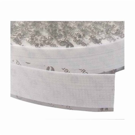 Velcro Brand Reclosable Fastener, Rubber Adhesive, 75 ft, 1 in W, White 161150