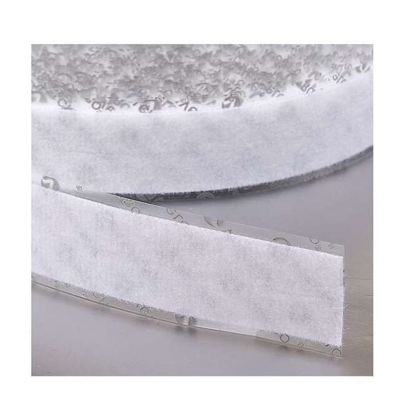 Velcro Brand Reclosable Fastener, Rubber Adhesive, 75 ft, 1 in W, White 189866