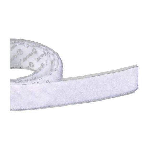 Velcro Brand Reclosable Fastener, Acrylic Adhesive, 75 ft, 1 in W, White 190959