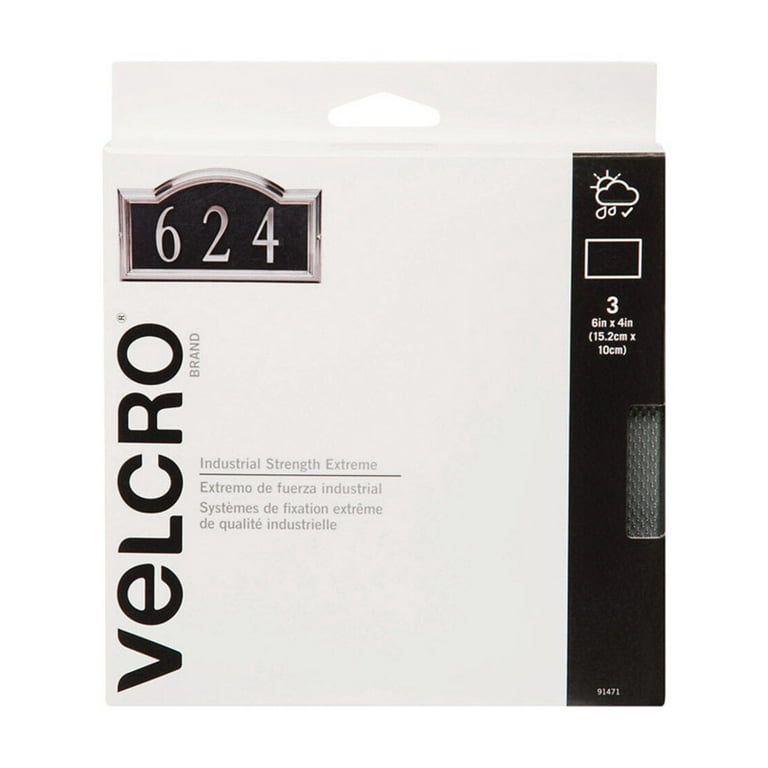 Velcro Brand Industrial Strength Extreme Hook and Loop Fastener 4 in. L 2 pk Velcro Brand Industrial Strength Extreme Hook and Loop Fastener 4 in. L 2 pk