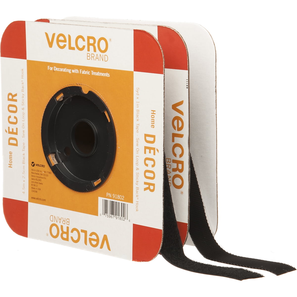 Velcro Brand Sticky Back 15ft x 3/4in Roll Black