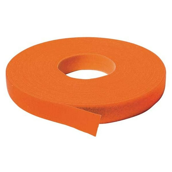 Velcro Brand Back-to-Back Strap, No Adhesive, 37.5 ft, 3/4 in W, Orange 176067