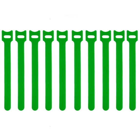 Velcro Cable Ties Clearance, Furenl T Type Adhesive Fastener Tape Reusable Fastening Cable Ties Reusable Fastening Cable Ties with Hook and Loop for Home Data Centers Electronics Pc Tv, Green1
