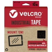VELCRO Brand ECO Collection Mountem Industrial Strength Mounting Tape 8ft x 1 7/8in Roll, Sustainable 40% Recycled Material Holds 10 pounds, Black