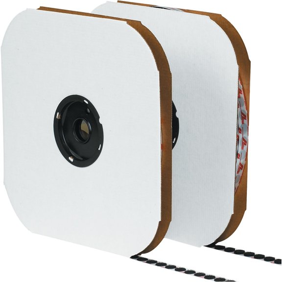 Velcro Brand Tape,Dots,Loop,5/8",Blk,PK1200, Disc, Black, 1200 PK VEL171