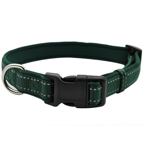 Velcro Reflective Dog Collar - Donate A Collar To Dog Rescue - green