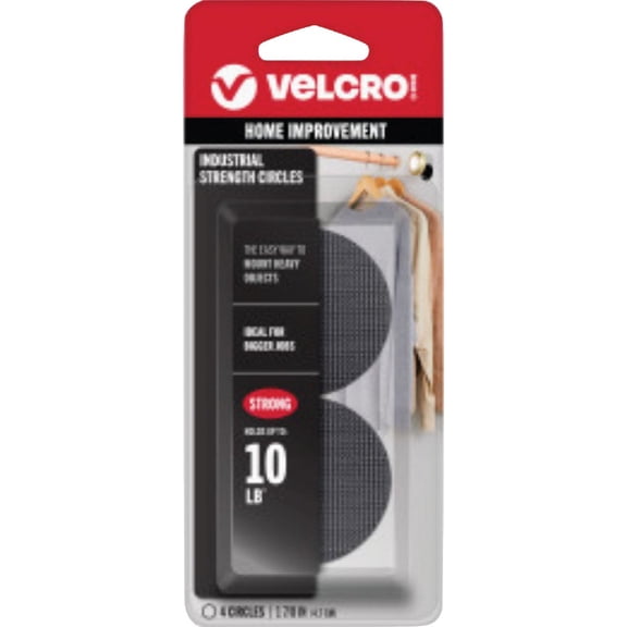 Velcro USA VELCRO Brand Industrial Strength Hook & Loop Discs - Pack of 4
