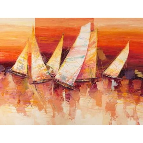 Vele all�orizzonte Poster Print by Luigi Florio (22 x 28)