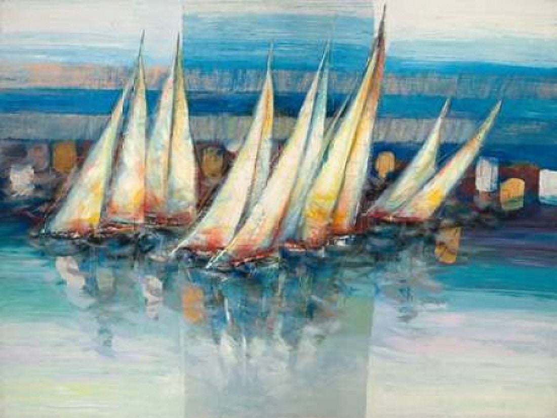 Vele nel blu Canvas Art - Luigi Florio (22 x 28)