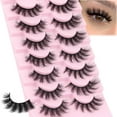 thumbnail image 1 of Veleasha Cat Eye Lashes Wispy Lashes Lightweight Eyelashes Dramatic False Eyelashes Clear Band Lashes Look Like Eyelash Extensions 9-17MM 7 Pairs Pack (Rio Vista), 1 of 14