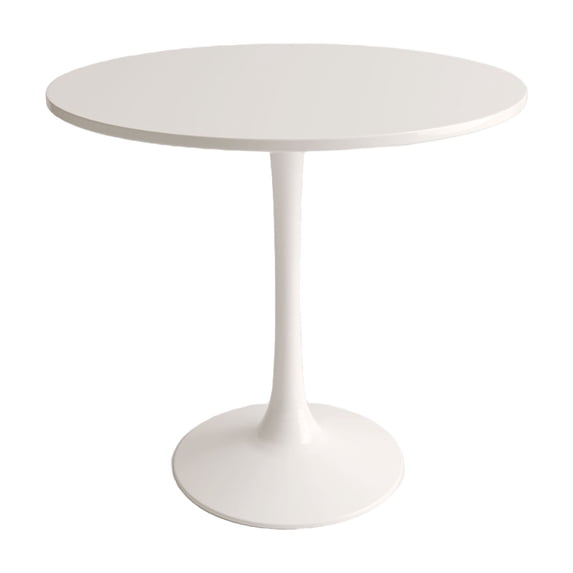 Velets Tulip Mid Century Modern Dining Table/Coffee Table with Round Top & Pedestal Base, Functional Table for Dining Room & Living Room - Perfect for Breakfast Nooks & Kitchens (White, 36")