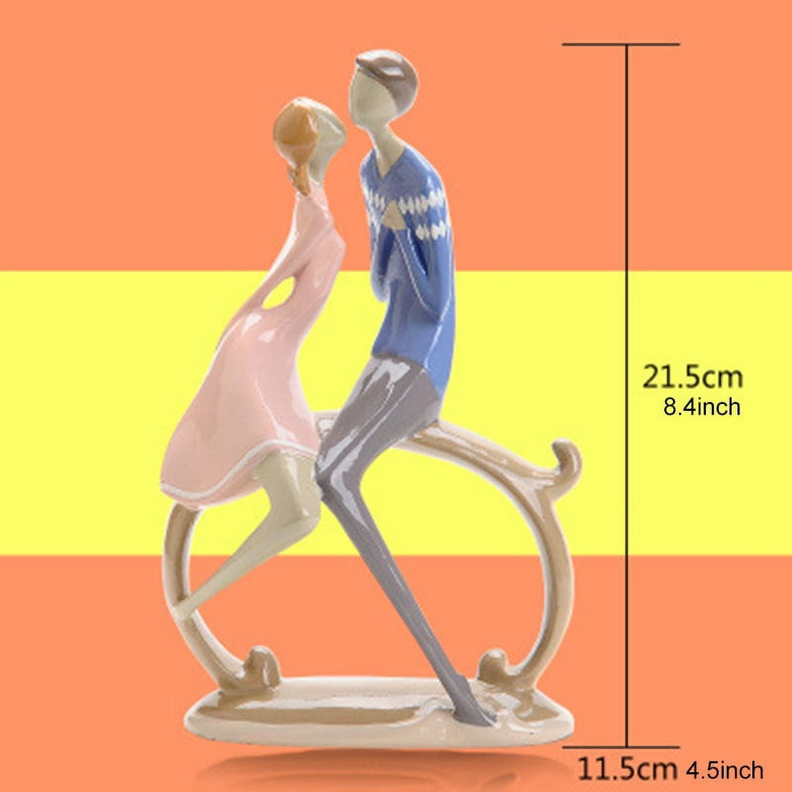 VeliToy Resin Statues Wedding Gift Couple Kissing Ornaments Sculptures