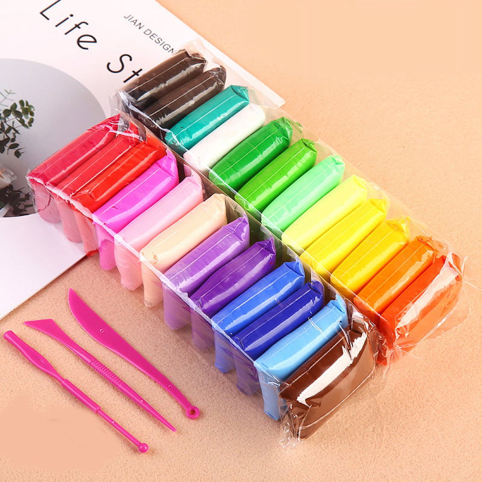 VeliToy Soft Clay Polymer Learning Toys Set Baby Handprint Footprint Kid Casting DIY Tool Soft