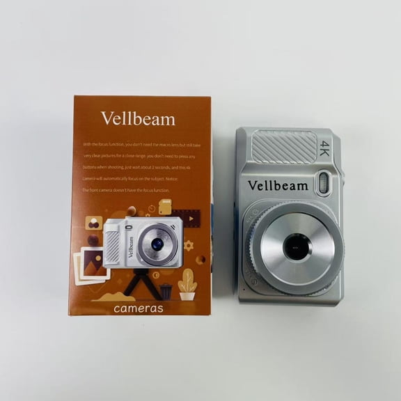 Vellbeam Cameras,16X Digital Zoom Camera, Digital Camera with 2.8 inch Display, Support 128GB, Cameras Mini Camera (Silver)