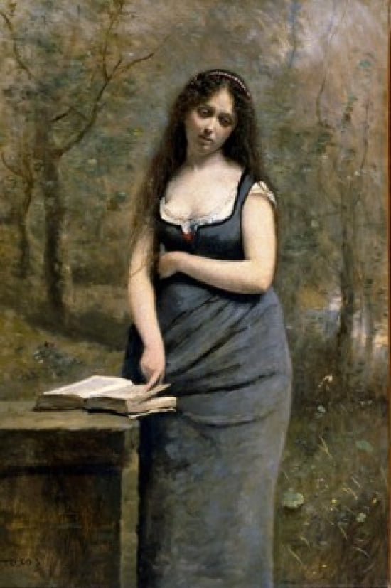 Velleda by Jean Baptiste Camille Corot (1796-1875) France Paris Musee du Louvre Canvas Art - Jean Baptiste Camille Corot (18 x 24)