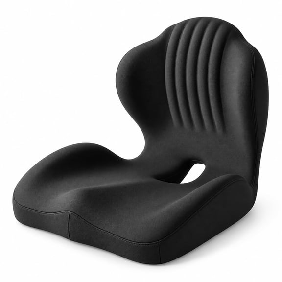 Velloraco Ergonomic Seat Cushion, Memory Foam Chair Cushion with Back Support for Long Sitting, Office, Car, Computer and Dining Chairs
