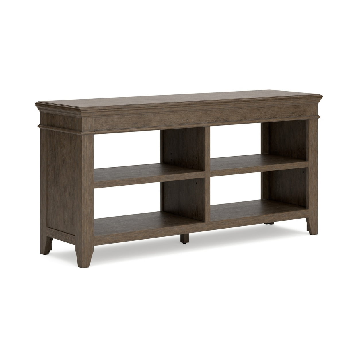Weathered Gray 60" Acacia Wood Traditional Credenza
