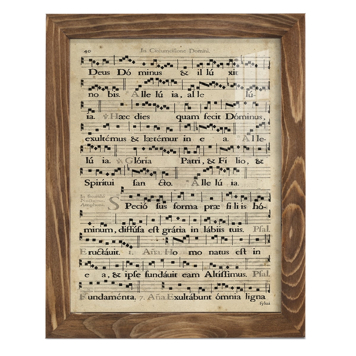Vellum Songbook II -Framed Print w/glass-Walnut